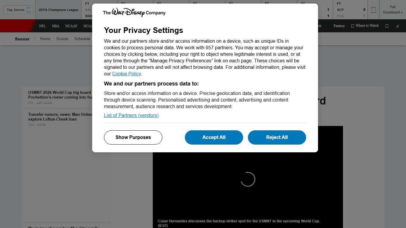 USMNT 2026 World Cup big board 4.0: Roster coming into focus - ESPN